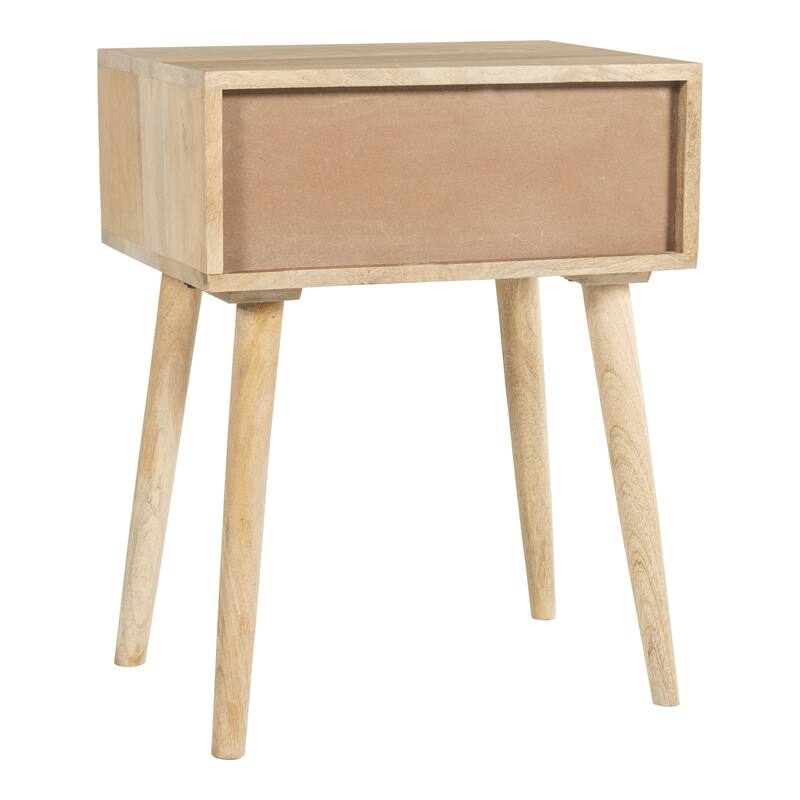 Glenda Solid Wood One-Drawer Nightstand