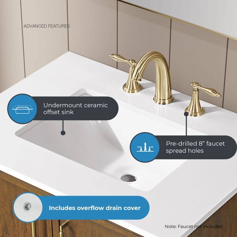 Ove Decors KIRA-30 Kira 30" Free Standing Single Basin Vanity Set with