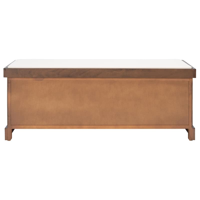 SAFAVIEH Fiorello 3-Drawer with Cushion Storage Bench - 47.3" W x 15" L x 19" H - 47Wx15Dx19H