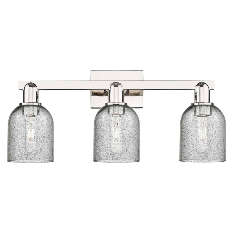 Innovations Lighting 716-3W-11-24 Caledonia Vanity Caledonia 3 Light - Polished Nickel / Charcoal