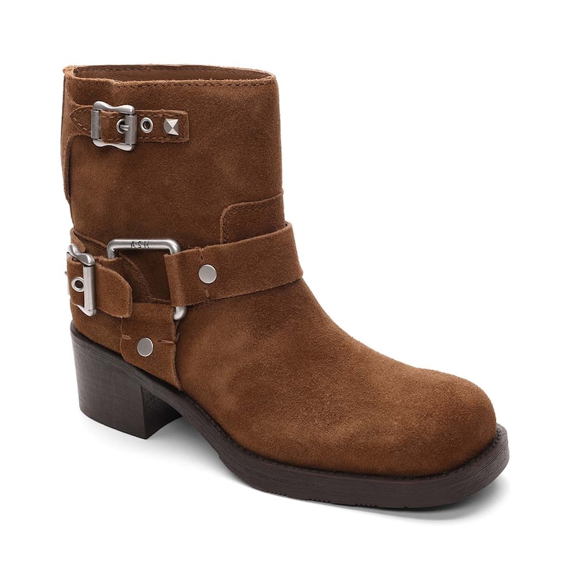 ASH Texas Buckled Suede Bootie