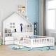 Twin/Full Floor Bed for Kids, Wood Montessori Floor Bed w/ a Set of ...