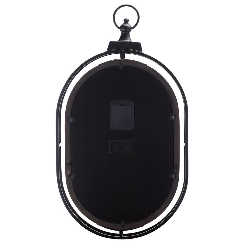 SEI Furniture Truett Gear Oval Wall Clock - 18"W x 3"D x 32"H