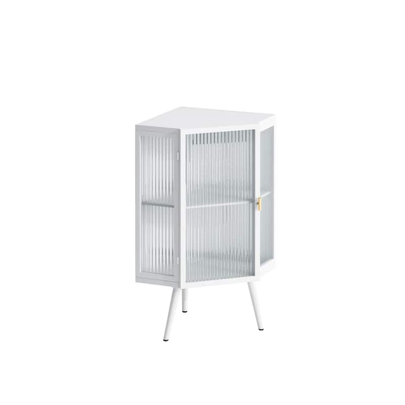 Triangular corner design bathroom cabinet - 31.5"x22.25"x16.54" - White