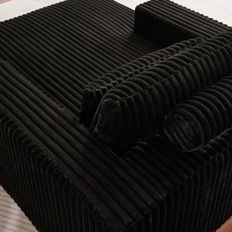 75 Inch Corduroy Sponge Sofa Lounge Chair
