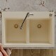 preview thumbnail 12 of 53, Karran Top Mount Double Equal Bowl Quartz Kitchen Sink - 33" x 22" x 9" - 33" x 22" x 9"