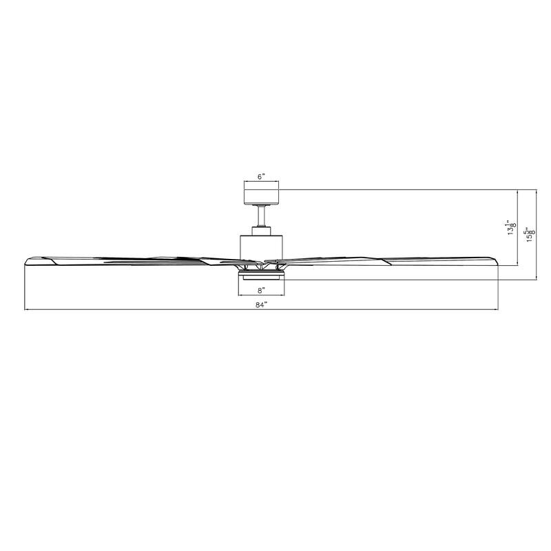 Size Matters Indoor or Outdoor 8-Blade 65in Smart Ceiling Fan