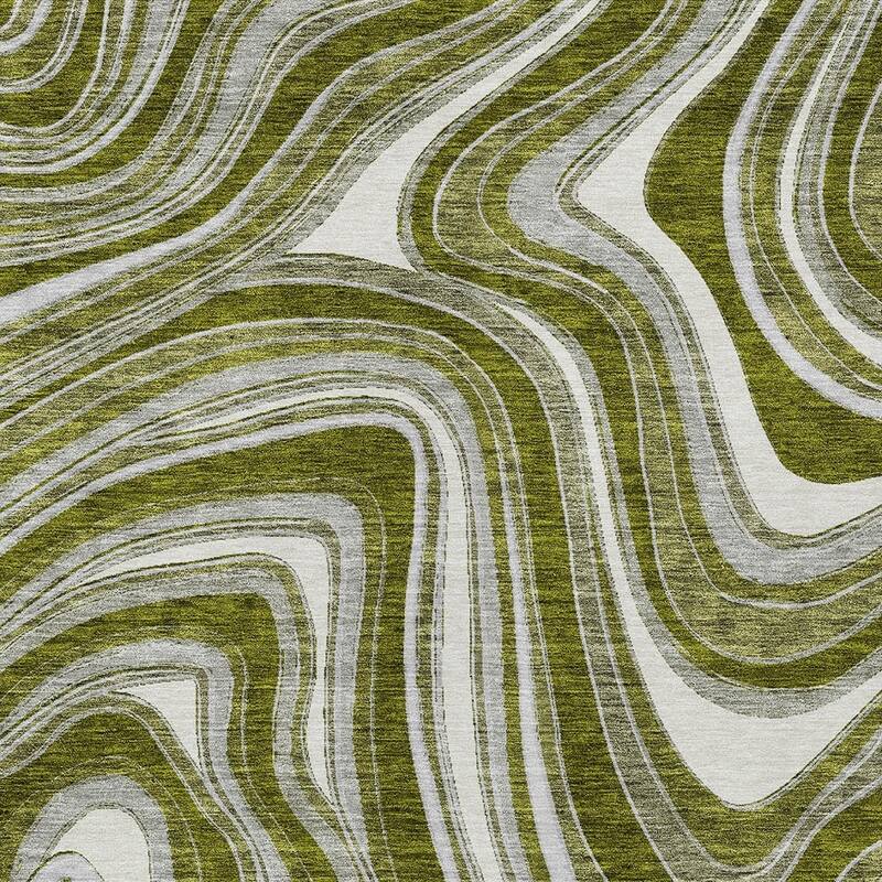 HomeRoots Abstract Transitional Rectangle Outdoor Rug
