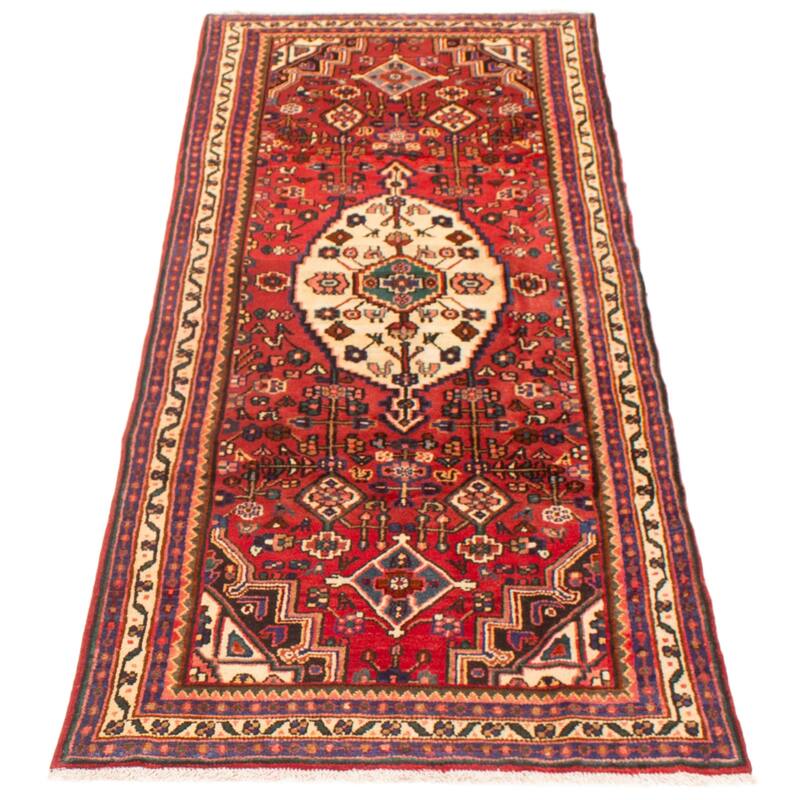 ECARPETGALLERY Hand-knotted Anadol Red Wool Rug - 3'6 x 9'5