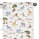 preview thumbnail 3 of 3, Jungle Animal 84in Window Treatment Curtain Panels Hunter Green Grey Black and White Safari Elephant Giraffe Lion Monkey Leopard