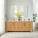 preview thumbnail 2 of 130, Tokyo Bath Vanity with Quartz Stone Top without Mirror 84in. - Oak Natural Brown
