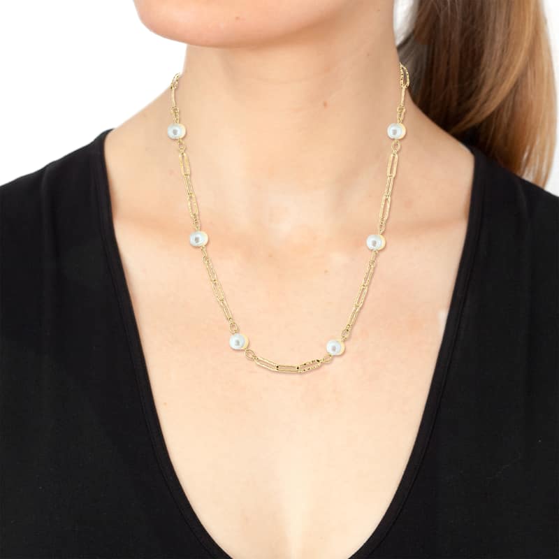 EFFY 925 Sterling Silver Fresh Water Pearl Necklace - 18 Inch