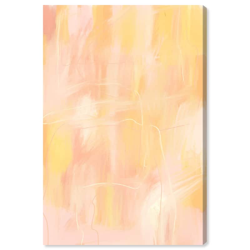Wynwood Studio Canvas Abstract Peach Vanilla Cream Pink and Light Pink Modern & Contemporary Wall Art Canvas Print