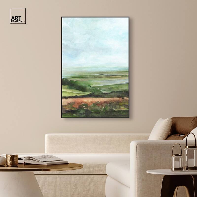 Watercolor Horizon Canvas by Art Remedy
