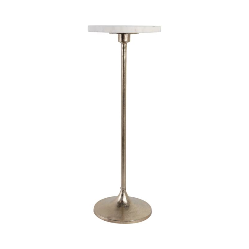Modern Small Accent End Table with Metal Base - 27"