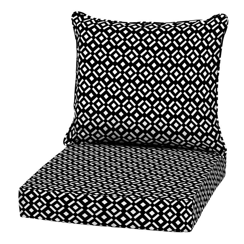 ARDEN Outdoor Deep Seat Cushion Set, 22 in x 24 in - Demi Geo