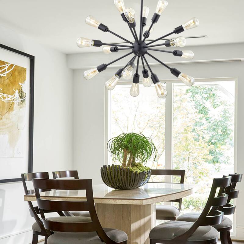 18-light pendant with soft gold finish