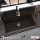 preview thumbnail 48 of 57, Karran QT-812 Top Mount 33 in. Large Single Bowl Quartz Kitchen Sink Kit
