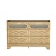 preview thumbnail 4 of 6, Dresser For Bedroom With 6 Drawers, Double Dresser With Charging Station, Rattan Chest Of Drawers, Tall Dresser With Drawers