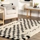 preview thumbnail 7 of 5, Nuloom Nathalie Modern Checkered Shag Area Rug