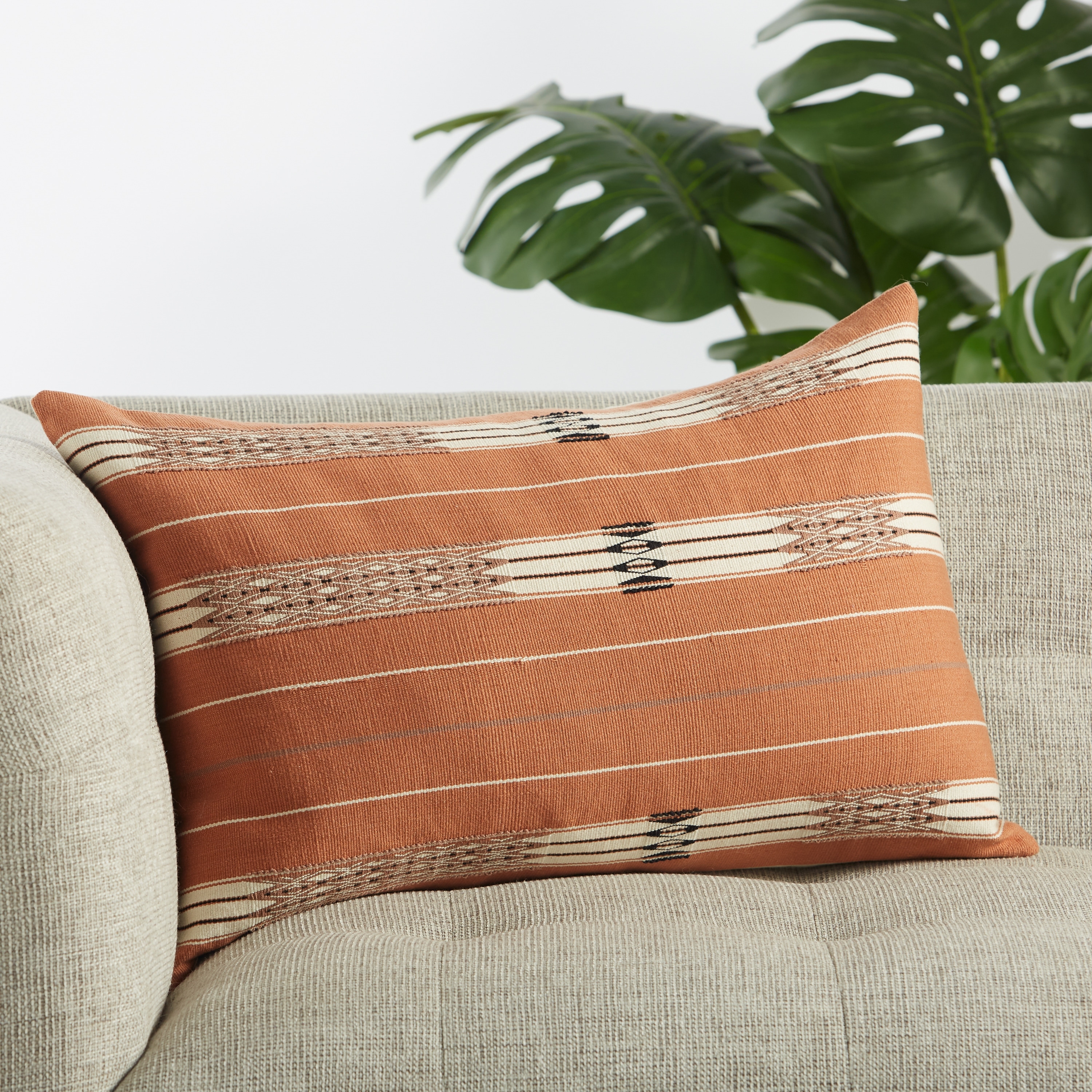 Sitah Hand-Loomed Tribal Lumbar Pillow