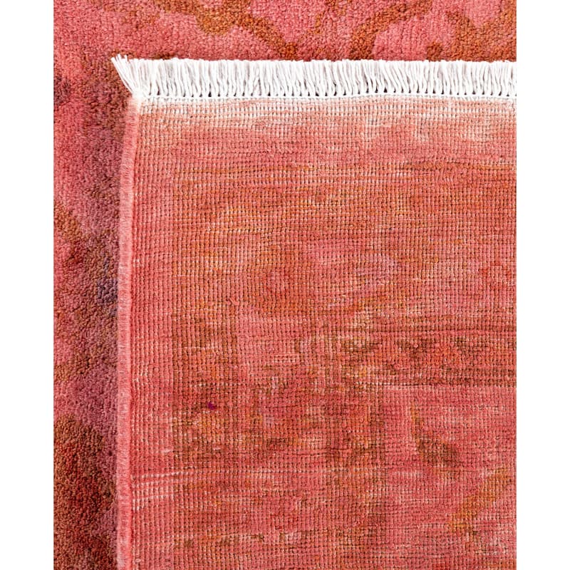 Overdyed One-of-a-Kind Hand-Knotted Area Rug - Pink - 9' 1" x 11' 10"
