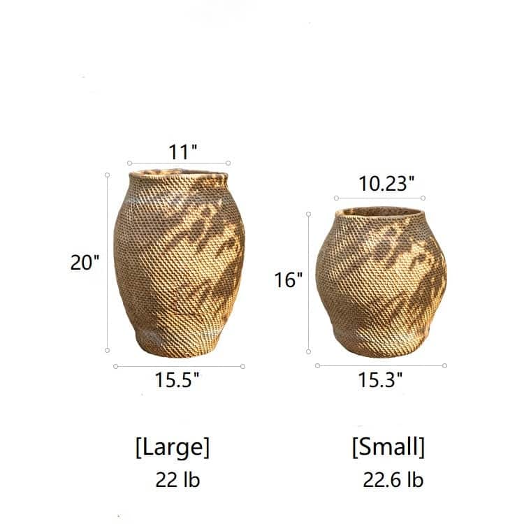 RusticReach Large Basket Cement Pot Backyard Planter