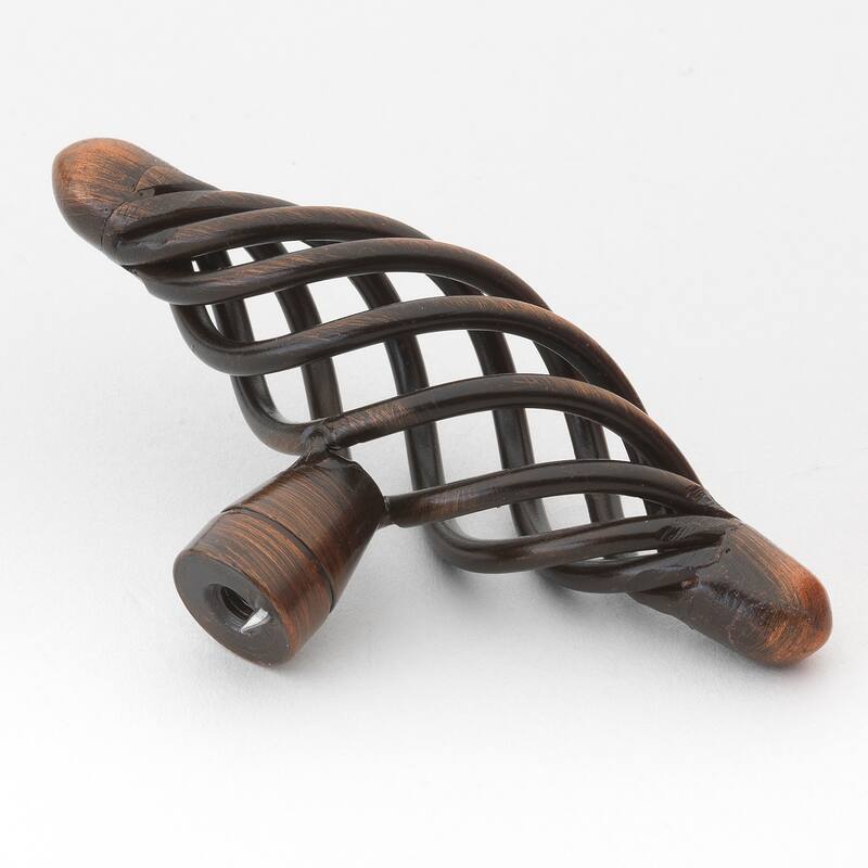 GlideRite 3-inch Rustic Bronze T-Handle Birdcage Cabinet Knobs (Pack of 10)