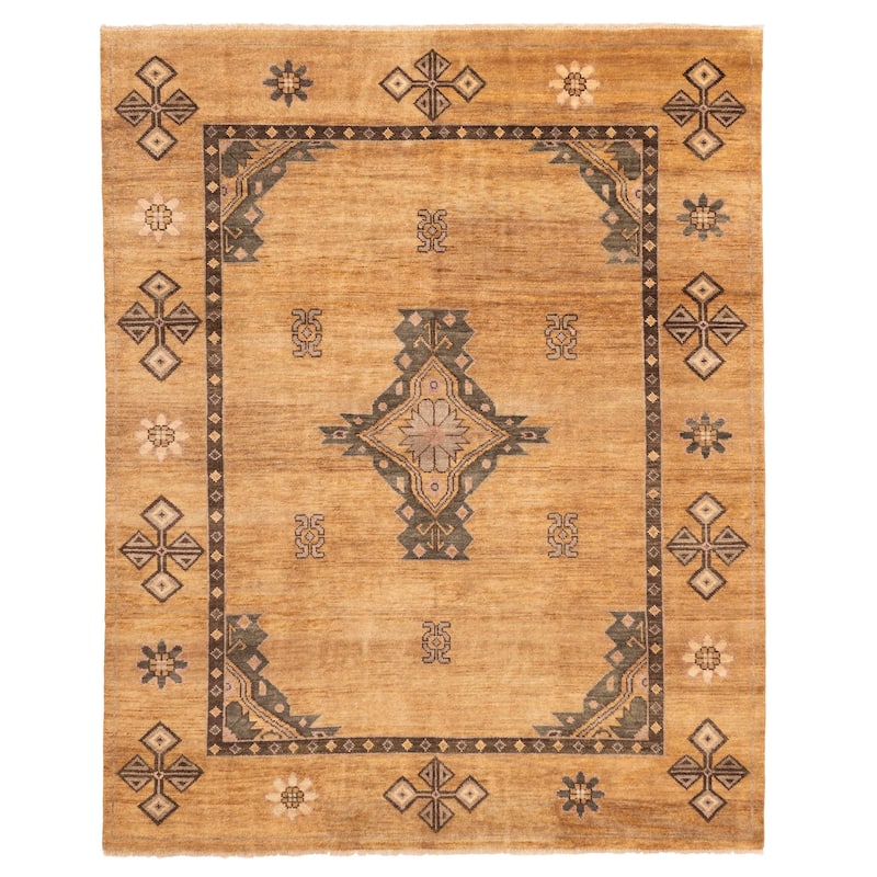 ECARPETGALLERY Hand-knotted Jules Serapi Light Brown Wool Rug - 8'1 x 9'10
