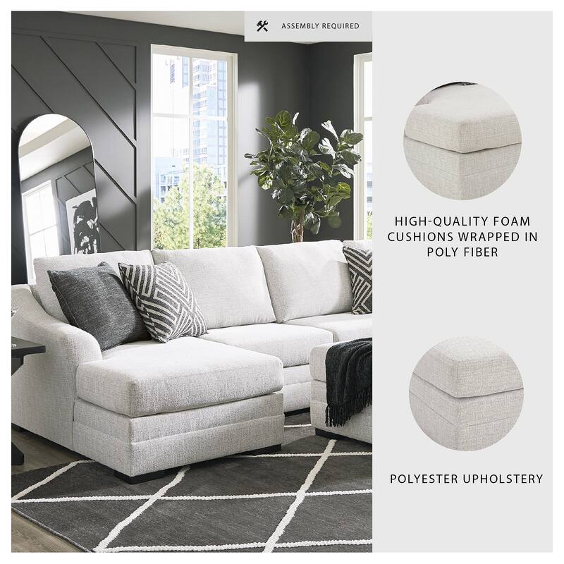 Signature Design by Ashley Koralynn Beige 3-Piece Sectional with Chaise