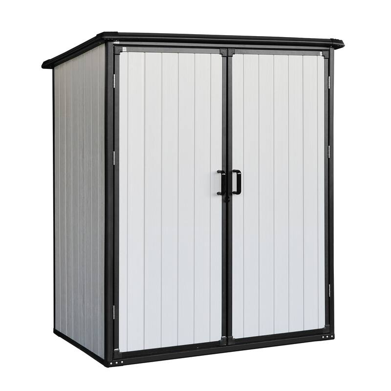 5x3FT Outdoor Storage Shed Waterproof Resin Cabinet with Lockable Doors
