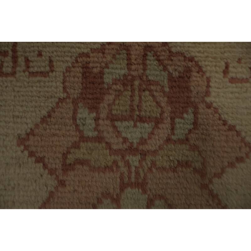 Hand Knotted Oriental 100% Wool Carpet Traditional Floral Beige & Ivories Peshawar Area Rug - 3' 3'' X 1' 8''
