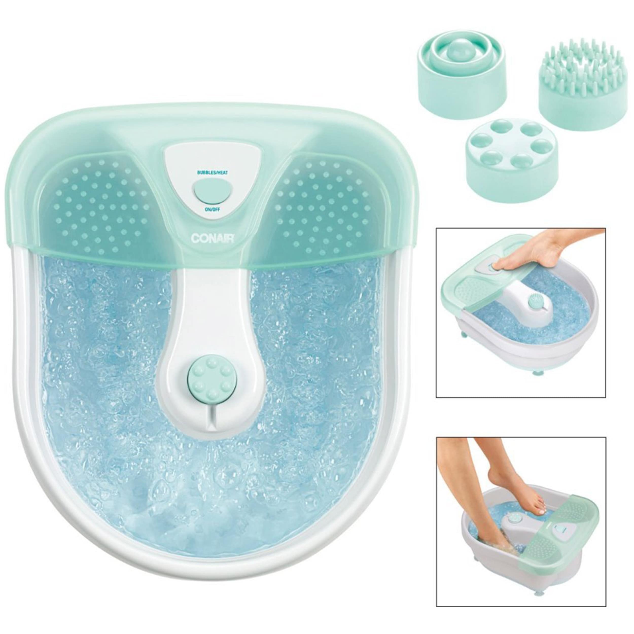 Conair Body Benefits Heated Bubbling Foot Spa Massager in Mint - Bed Bath &  Beyond - 40749578