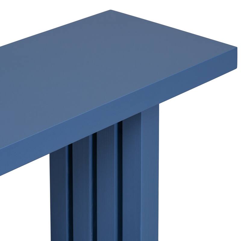 Roomfitters Oak Veneer Console Table with Distinctive Side Design, Entryway Table for Hallway