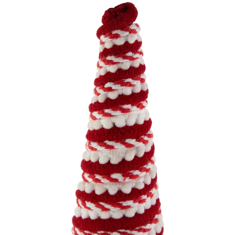 Candy Cane Swirled Christmas Cone Tree - 19.5" - White and Red