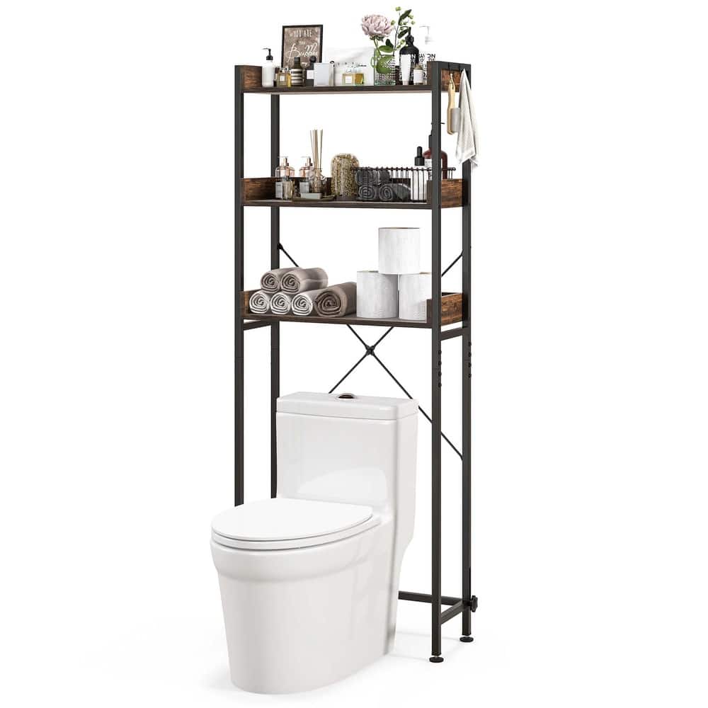 Costway 3-Tier Over-The-Toilet Bathroom Shelf Metal Frame Space Saver - See Details