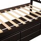preview thumbnail 8 of 7, Twin Bed with Storage, Twin Size Daybed with 6 Drawers, Wood Storage Bed Frame, Twin Size Platform Bedframe, Solid Wood Bedframe
