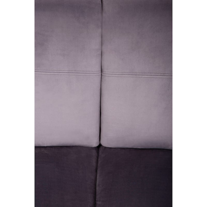 Velvet Symmetrical Modular Legless Curved Floor Sofa - 153"
