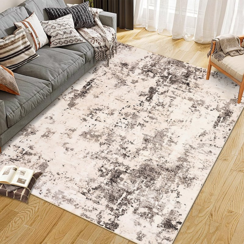 Washable Area Rugs for Living Room Non Slip Carpets,Large Short Pile Rugs for Bedroom