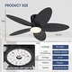 preview thumbnail 11 of 26, 42 Inches Flush Mount Ceiling Fan with Light and Palm Leaf ,3CCT Dimmable LED Integrated,for Indoor and Outdoor - 42 Inches