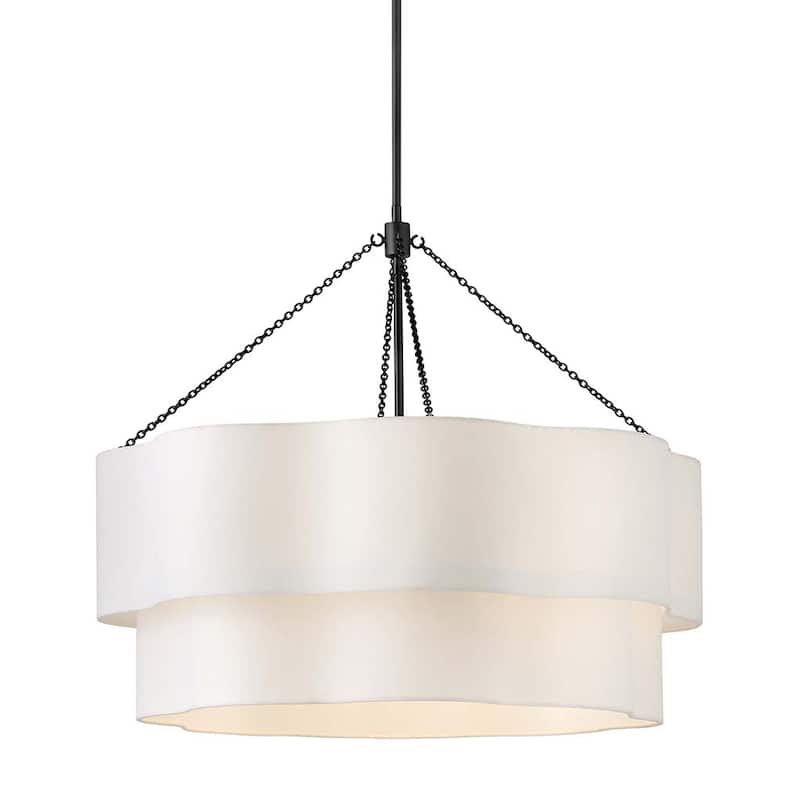 Hinkley Lighting 47735 Gwen 8 Light 32" Wide Waterfall Chandelier - Black