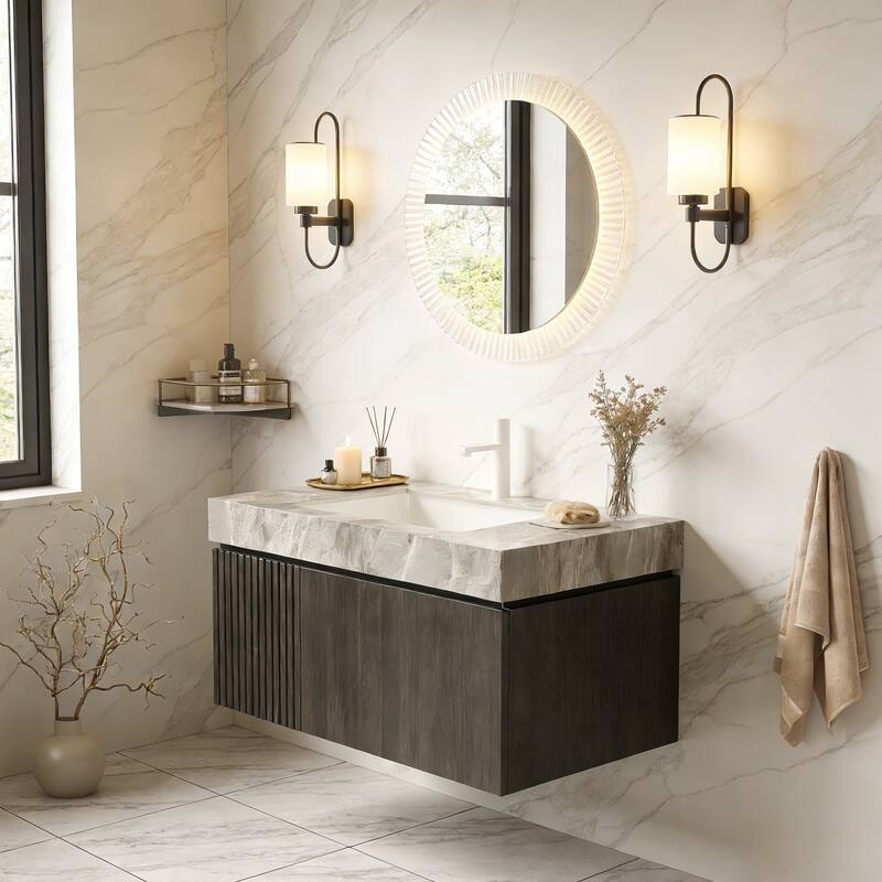 Floating Bathroom Vanity with 1 Pre-drilled Faucet Holes