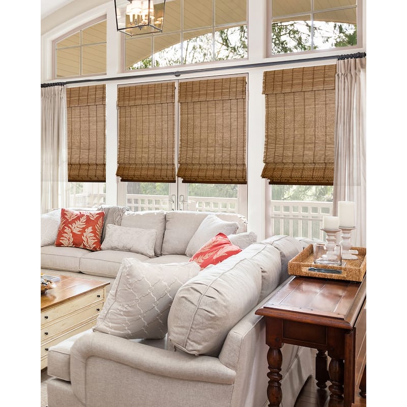 Chicology Light Filtering Cordless Natural Woven Bamboo Window Shade