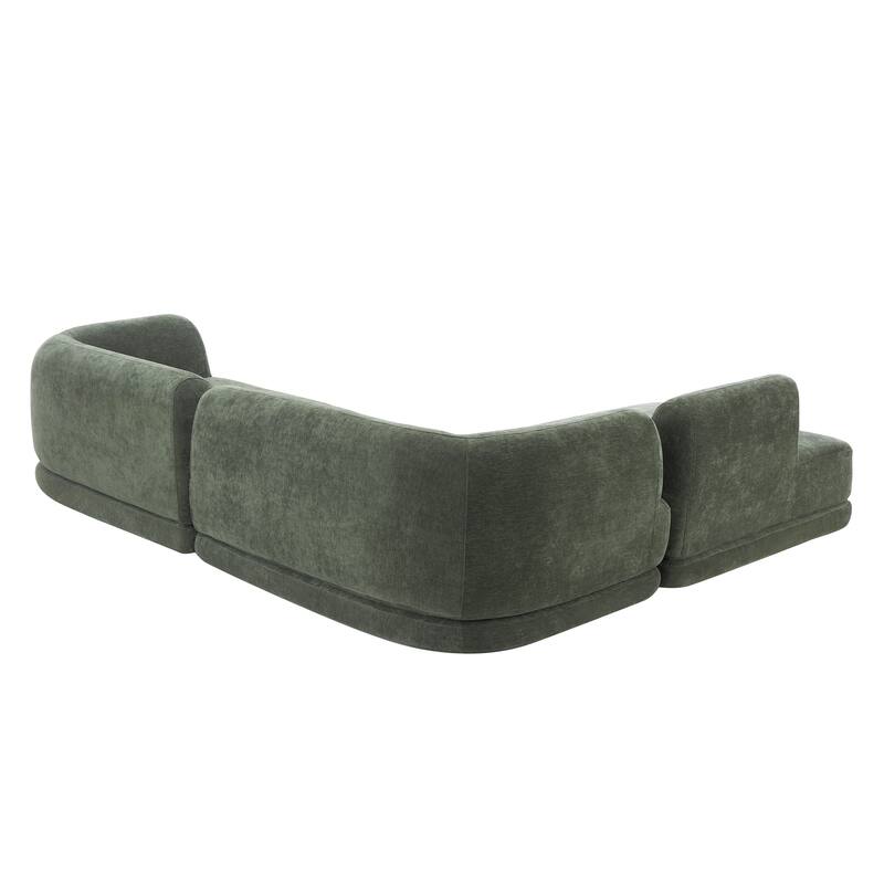 Christopher Knight Home - Modern L-Shaped Sectional Sofa Set & Chaise Lounge, High-Density Compressed Sponge, Fully Assembled