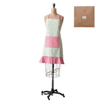 Cotton Printed Apron with Pocket
