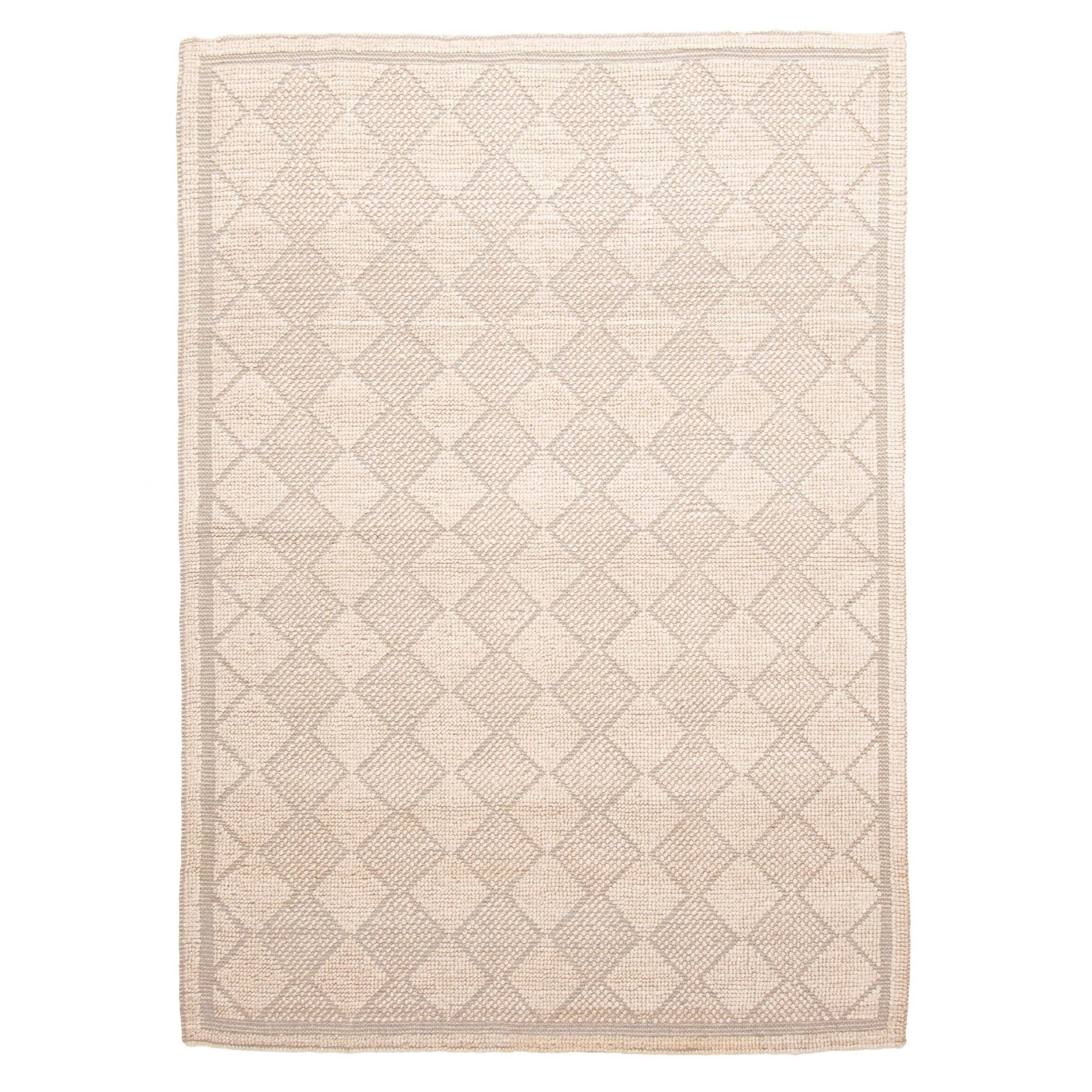 ECARPETGALLERY Braid weave Sienna Beige Wool Rug - 5'2 x 7'4