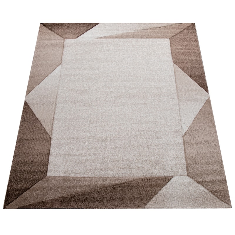 Designer Area Rug modern geometric Pattern and Contour Cut in different Colors