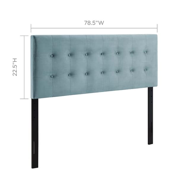 dimension image slide 3 of 4, Copper Grove Windsheim King-size Tufted Velvet Headboard