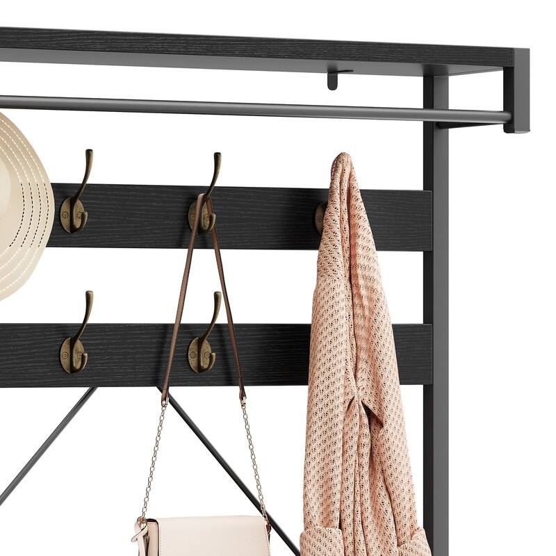 Hallway shoe bench - Black