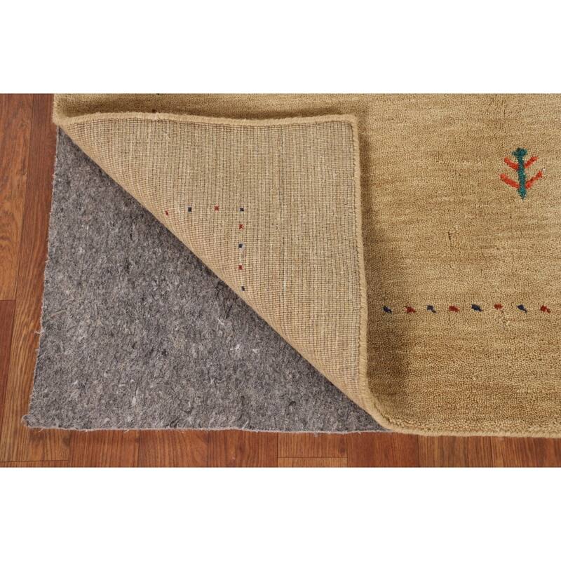 Tribal Gabbeh Area Rug Handmade Oriental Wool Carpet - 3'11"x 5'10"